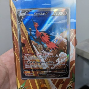 Galarian Moltres V Alternate Art Custom Pokemon Card Display 