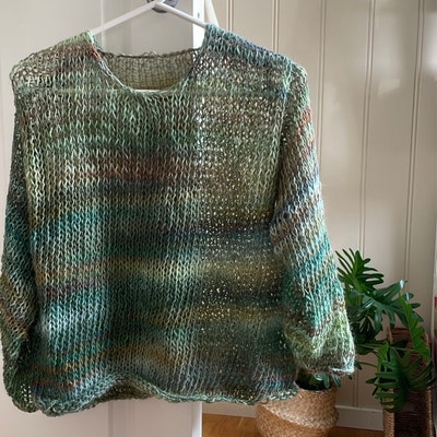 KNITTING PATTERN: BASIC Open Knit Sweater - Etsy