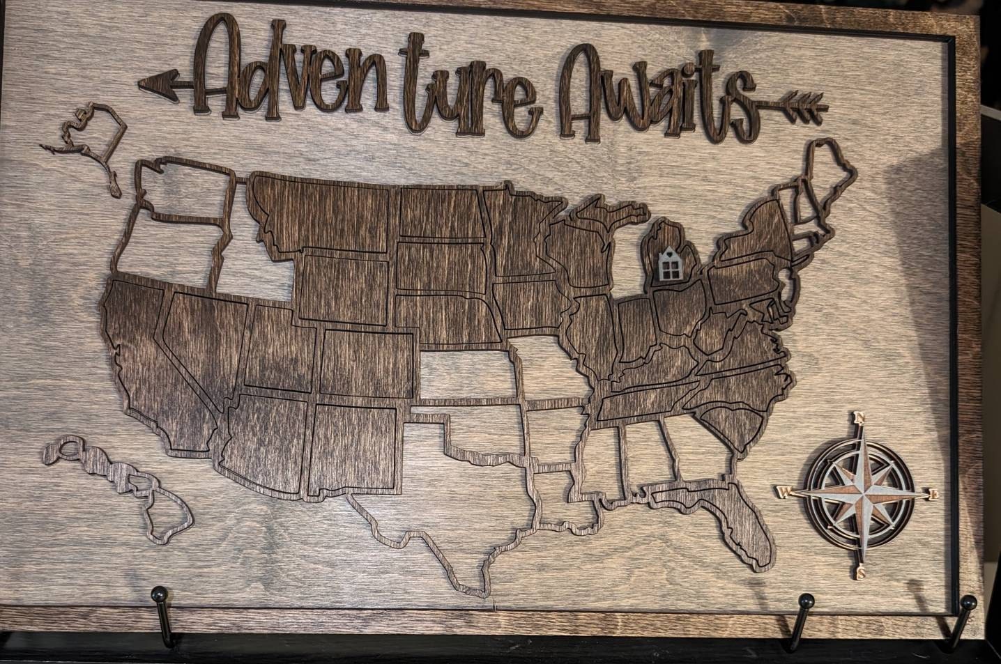 Travel map,camping map,US travel map,50 states map, add a state once you visit, family road trip tracker, adventure map, gift for traveler