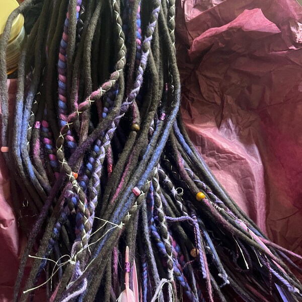 Wool Dreadlocks Solid and Braids Colors: Blond, Sand Beige, Cinnamon ...