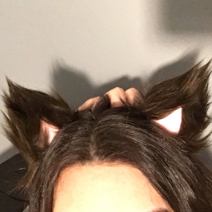 Light Blue With Turquoise Tips And White Clip On Fox Ears Etsy