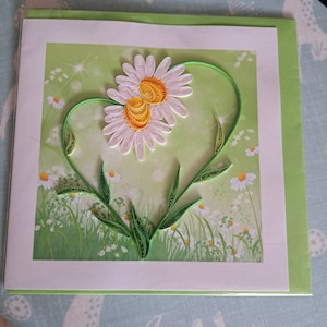 Carte de quilling 3D, carte de vœux bouquet de fleurs, carte florale en vente B2B pour votre magasin