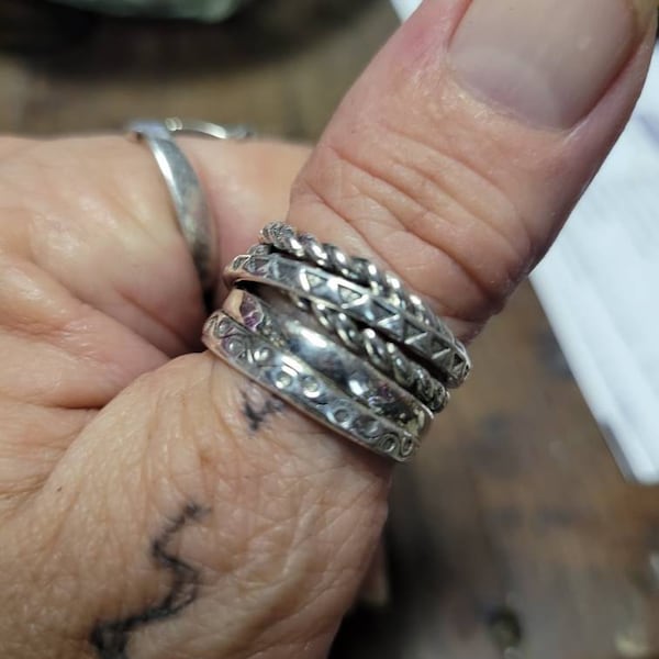 Boho Statement Ring, Sterling Silver Ring for Women, Chunky Ring, Long ...