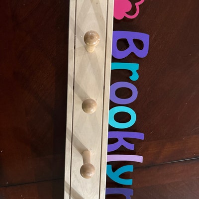 Colorful Kids Coat Rack With Personalized Name Fast Delivery - Etsy