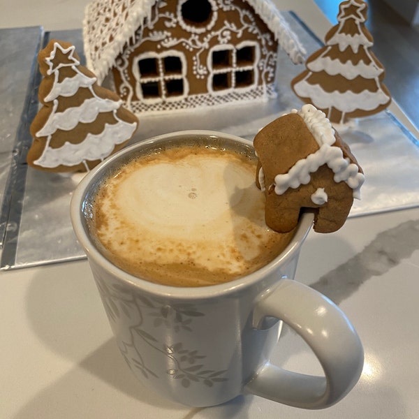 Mini Gingerbread House Cookie Cutter Mug Topper Etsy Mini gingerbread house cookie cutter mug topper etsy