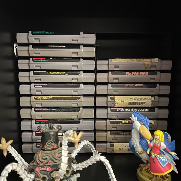2 Rows - Rack Display for Super Nintendo Entertainment System SNES NTSC ...