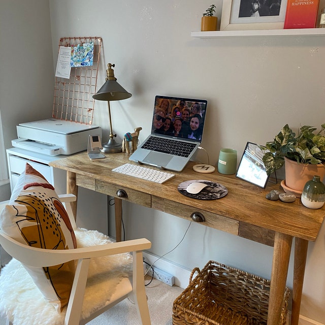 Mango wood l shaped desk online