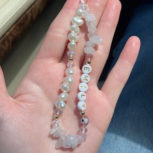 Rose Quartz Gemstone Phone Strap Healing Crystals Phone - Etsy