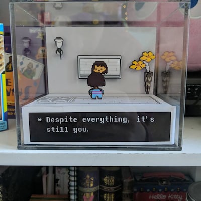 Undertale Despite Everything Cube Diorama 3D Videogame Gift for Gamer ...