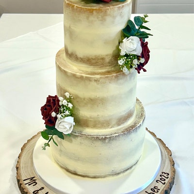 FULL SET Wedding Christening Cake Flower Arrangement Topper & - Etsy UK