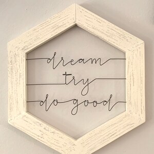 Dream Try Do Good Sign Boy Meets World Art Framed Motivational Wall ...