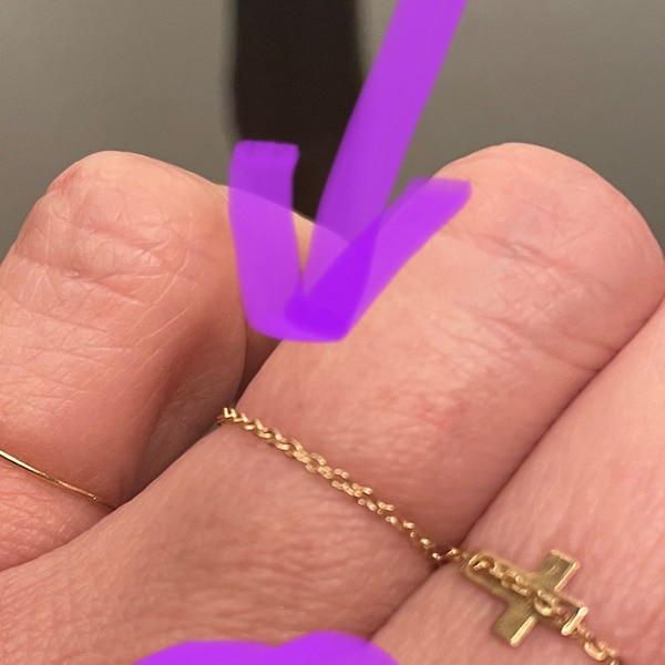 14k Dainty Chain Ring / Super Dainty Link Chain Ring / Barely There ...