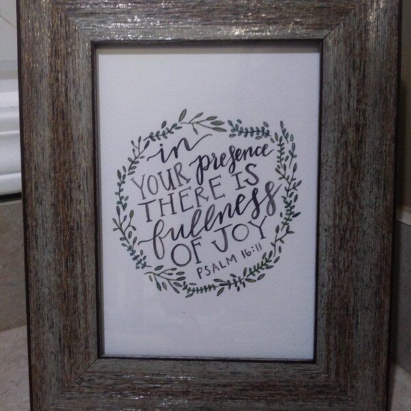 Bible Verse Wall Art, Psalm 16:11, Scripture Wall Art, in Your Presence ...