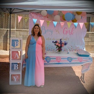 Vestido De Revelacion De Genero Solo 5 Disponibles Etsy