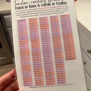 Digital Download Printable Bookmark for Tandem Read: Empire of Storms ...