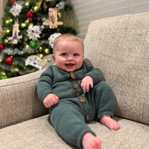 Maple Baby Overalls Knitting Pattern | Baby Romper Pattern | PDF ...