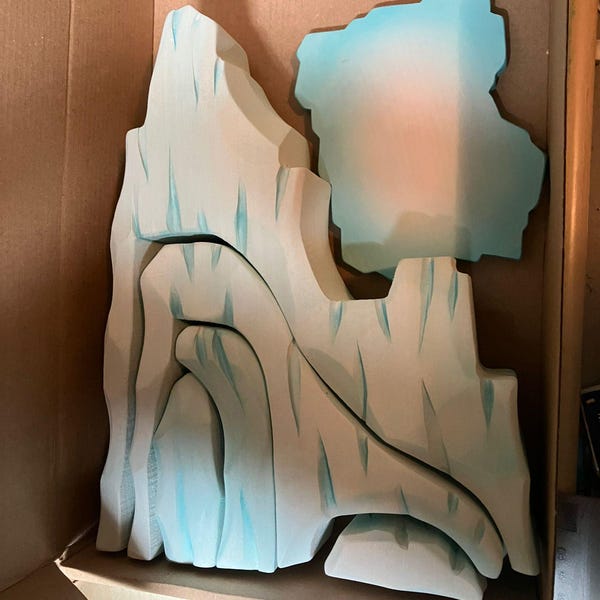 Handmade Wooden Penguin Toy Set | Montessori Ice Cliffs - Etsy