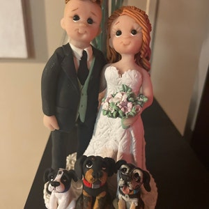 Custom Bride and Groom Wedding Cake Topper DEPOSIT ONLY - Etsy