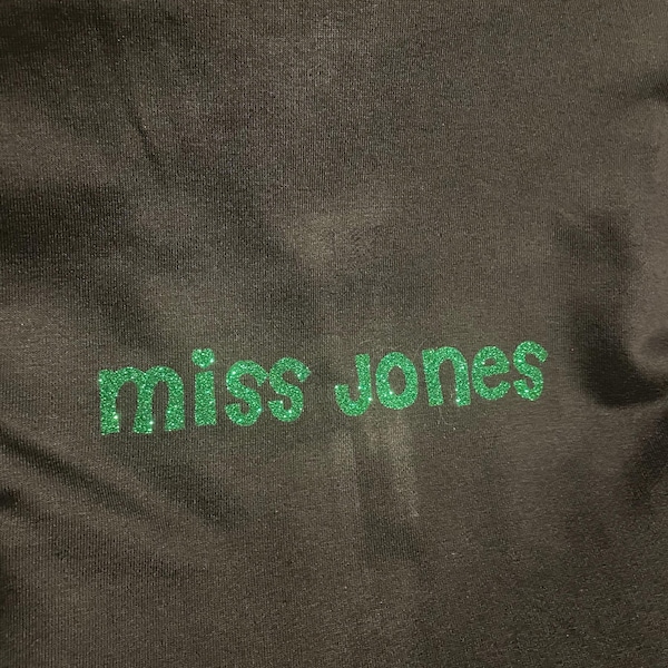 Iron on Vinyl Names HTV Any Word Decal Sticker Fabric T-shirts Make up ...