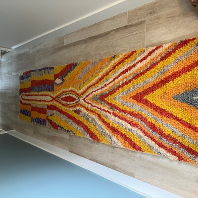 Antique Moroccan Berber Saffron Rug - Handmade Nearly a