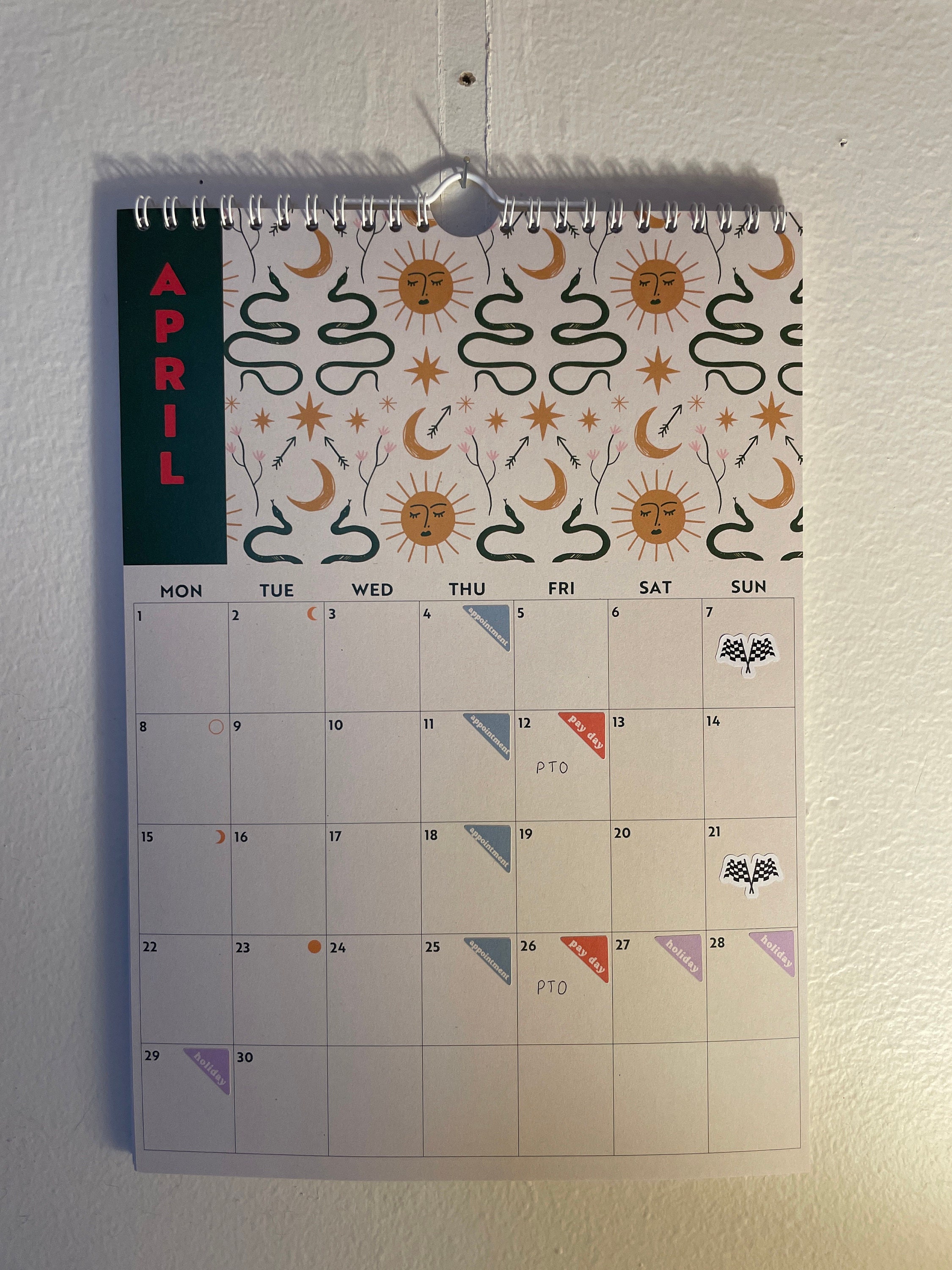 2025 Year Calendar Desert Dreams | A4 Monthly Planner | Boho Art Planner | 12 Month Hanging Calendar