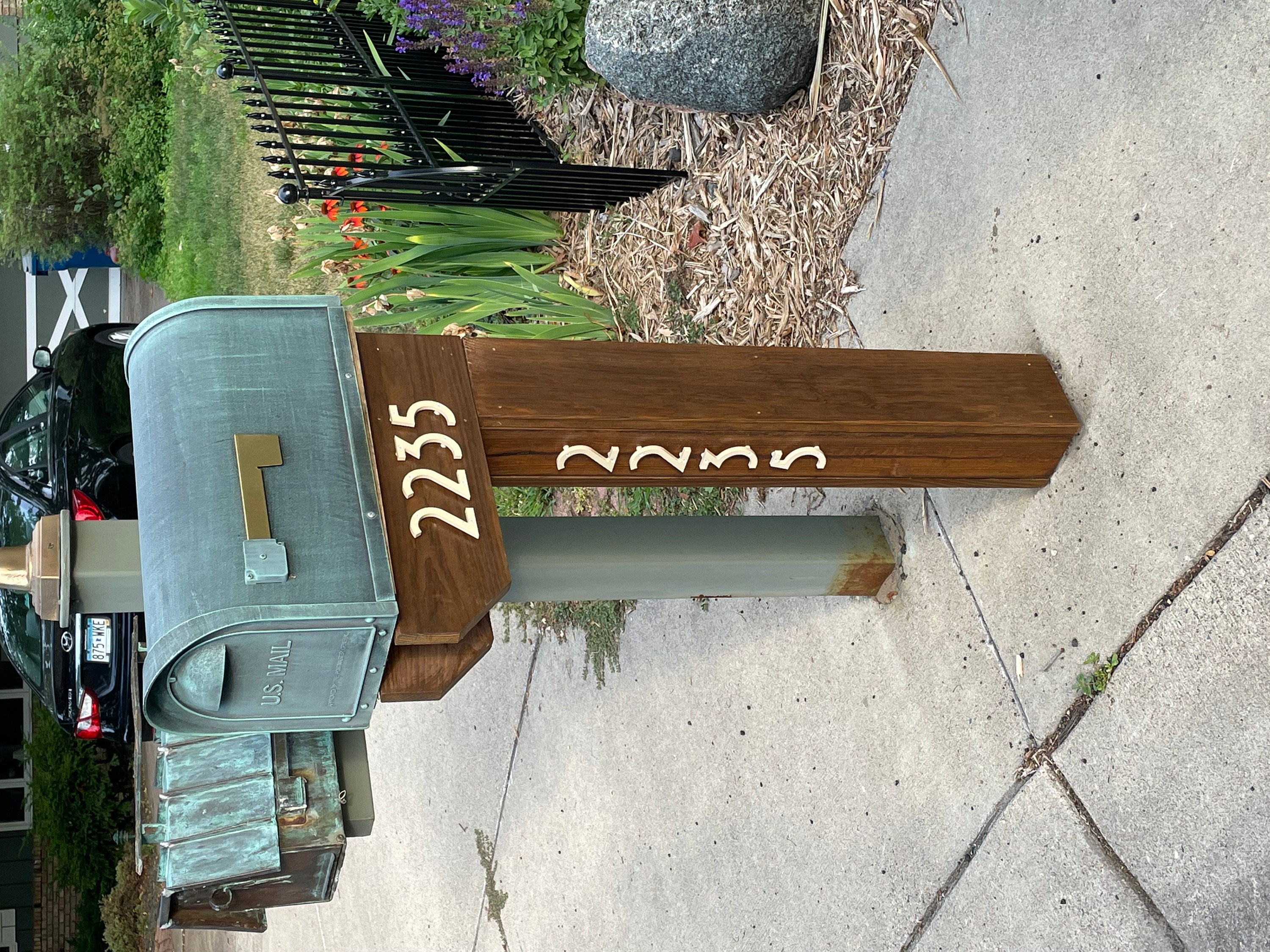 3 inch Art Deco Apartment House or Mailbox Post Numbers Letters