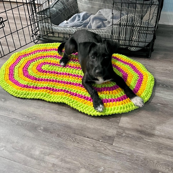 Pattern for Oval Rug, Size of Rug 33x21.6