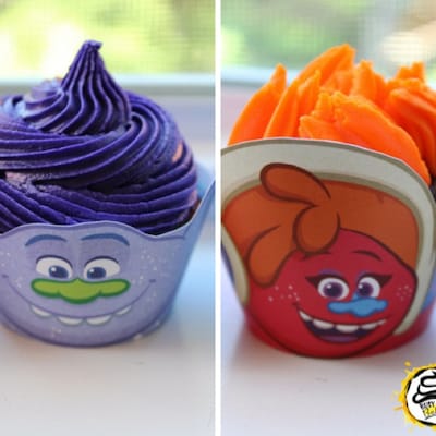 Free Printable Trolls Cupcake Wrappers