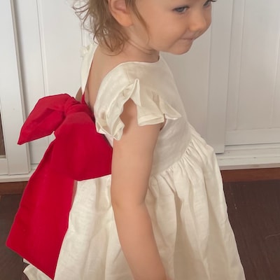 Sage Green Boho Floral Girls Twirl Dress For Fall