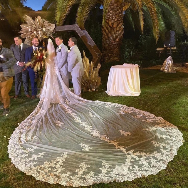 Luxury Long Train Wedding Veil Long Bridal Veil 2022 - Bridal Veils -  AliExpress