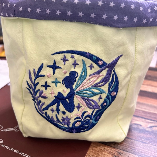 Fairy on the Moon Machine Embroidery Design, Celestial Magic Girl ...