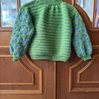 Crochet Pattern, Crochet African Flower Sweater PDF Pattern, Chunky ...