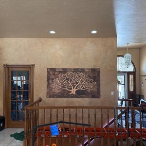 Tree of Life With a Beautiful Ornament - Set of 24 Handmade Tiles