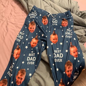 Custom Face Pajama pants,Best dad ever,Gift for dad/mom,Custom Pajamas pants,best mom ever,Birthday Day gift,Unisex pants,dog/kid face pants