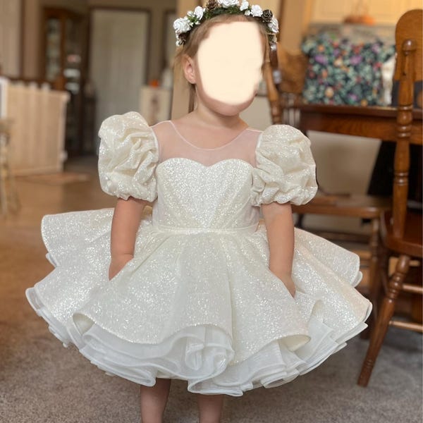 Girls White Christening & Baptism Gown - Amber main image 1
