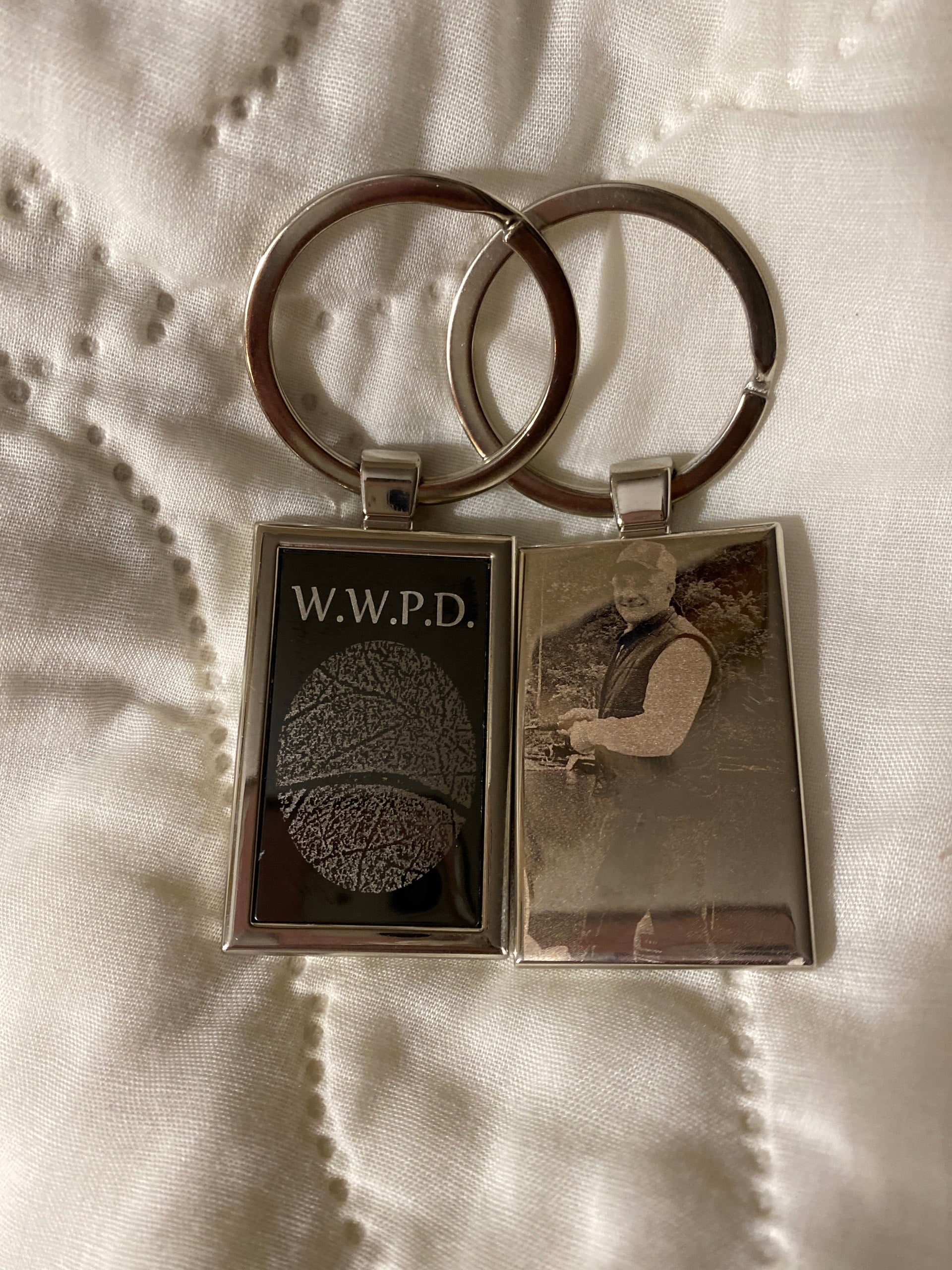 Personalized Name Keychain Custom Handwriting Key chain Engraved Fingerprint Keychain Memorial Keychain Personalized Jewelry