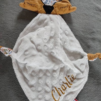 Doudou éléphant Avec Couverture Personnalisée Et Prénom Brodé