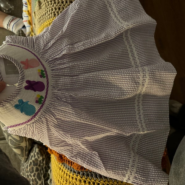 Blue Gingham Easter Bunny Dress Shirt