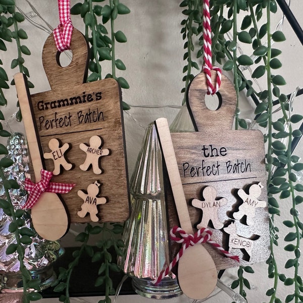 Kitchen Ornaments, Custom Family Cookie Ornament, Gifts for Grandma