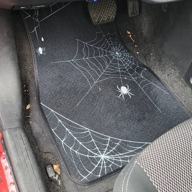 Goth Spiderweb Car Mats Set of 4 Black Emo Gothic Car 