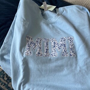 Mama Embroidered Floral Applique Sweatshirt Simple Mama - Etsy