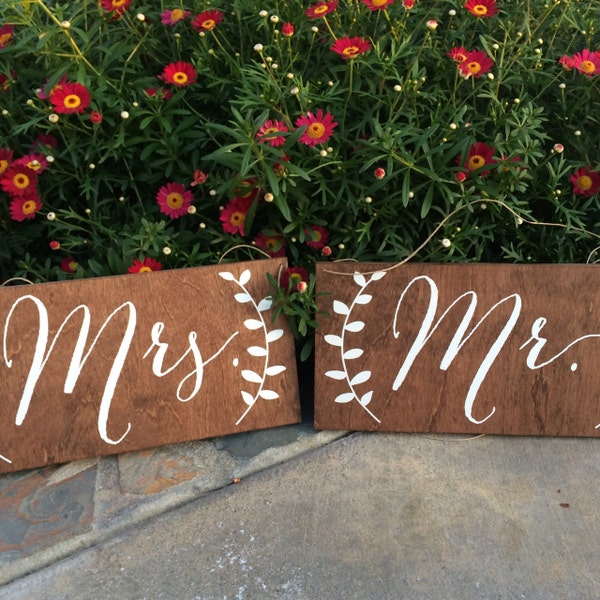 Mr and Mrs Signs, Mr and Mrs Chair Signs, Mr and Mrs, Mr Mrs Table Sign ...