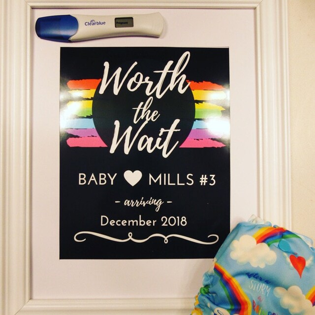 Rainbow baby announcement Baby Pregnancy announcement | Etsy