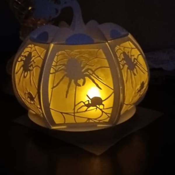 Scary Spider Pumpkin Lanterns SVG for Cricut Projects Diy Halloween ...