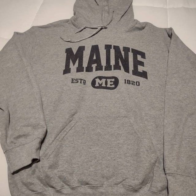 Maine Sweatshirt | Maine Hoodie | Retro Vintage Maine Hooded