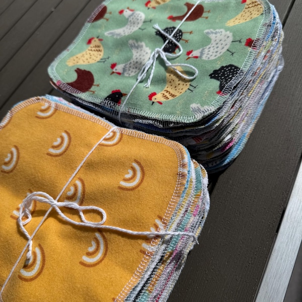 ORGANIC Reusable Toilet Paper, Organic Cloth Toilet Paper, Organic