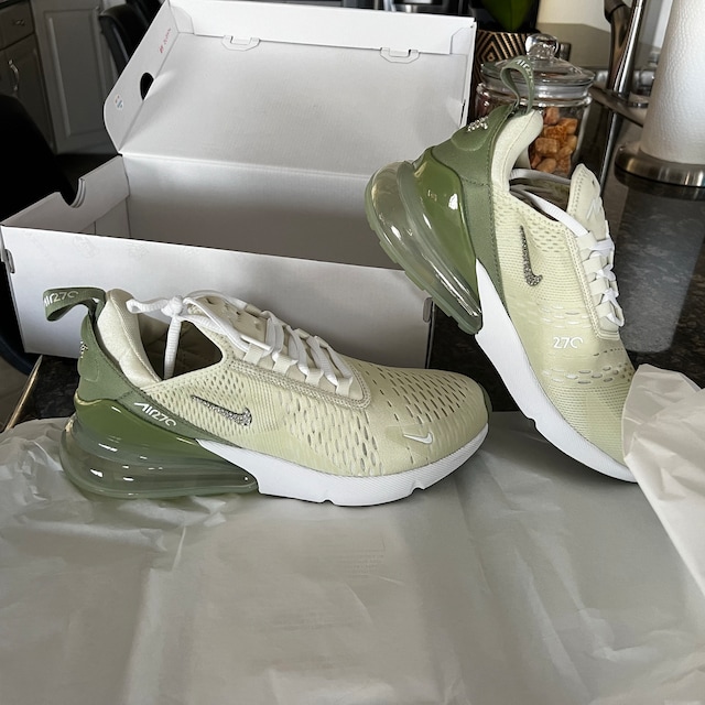 Nike Swarovski Air Max 270 Sneakers Avocado Sage Green Olive Green Etsy