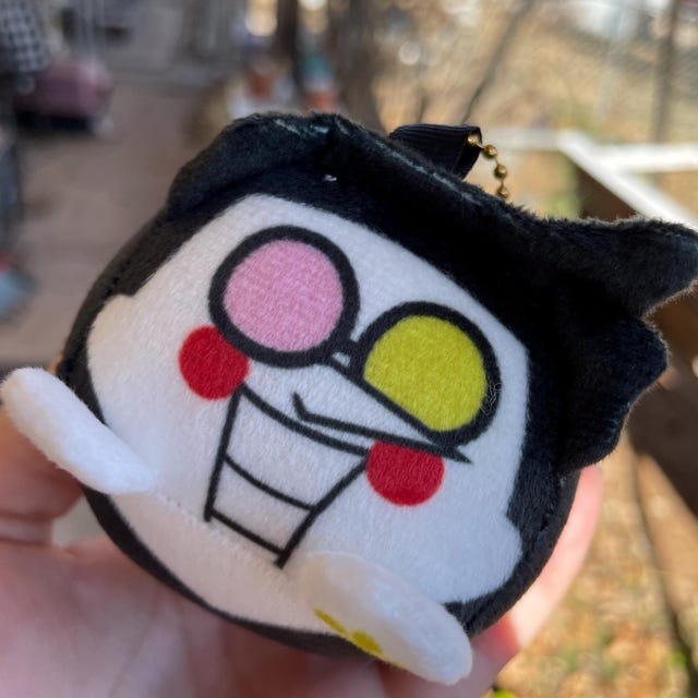 スパムトン もち豆 ぬいぐるみキーホルダー デルタルーン (きしむ音