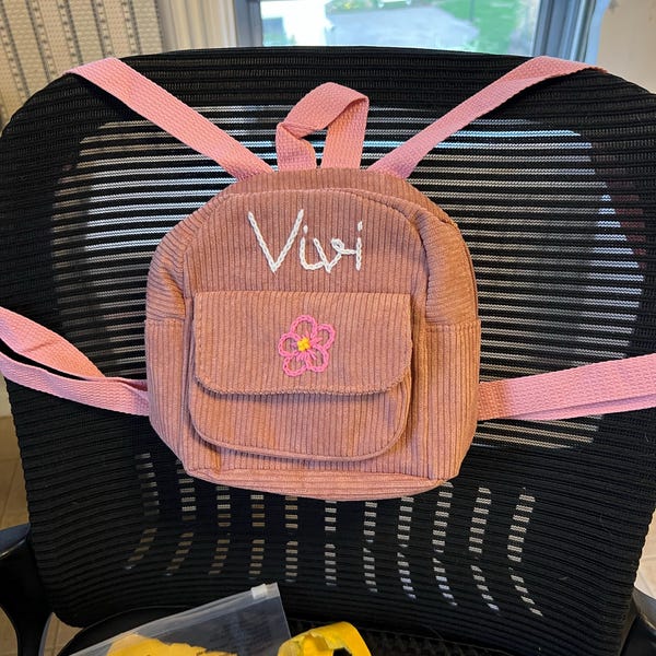 Personalized Baby Backpack,hand Embroidered Kids Backpack, Cute Mini ...