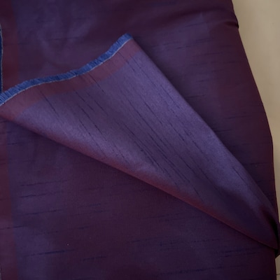 Light Purple Shantung Cut on Tulle Embroidered Dupioni Silk